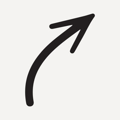 black doodle curved arrows illustration vector