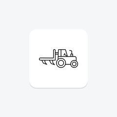 Tractor Plow, vector, pixel perfect, illustrator file