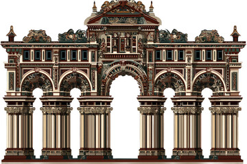 Obraz premium Grand Triumphal Arch Ornate Baroque Architectural Design