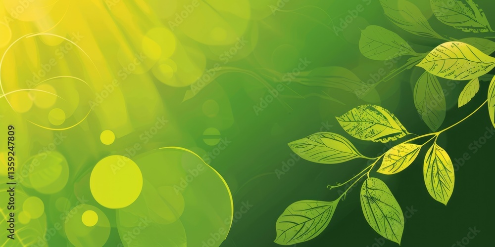 Poster abstract green and blue wavy lines on a light background. digital artwork for design and print. flui