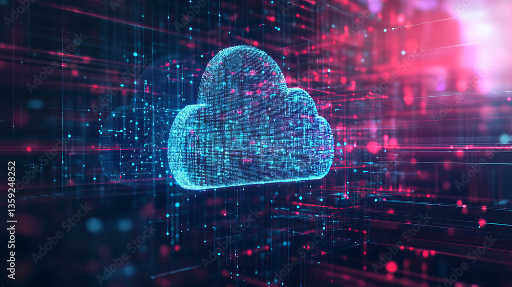 Poster big data, cryptography programming 3d illustration. neural network, cloud technologies. global datab