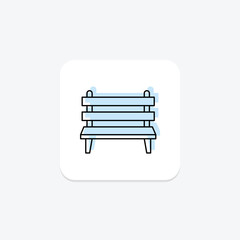 Garden Bench, vector, pixel perfect, illustrator file