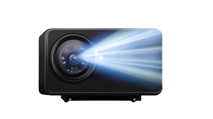 Projector's beam: The focused light from a modern digital projector streams forth, illuminating the technological prowess and contemporary design.