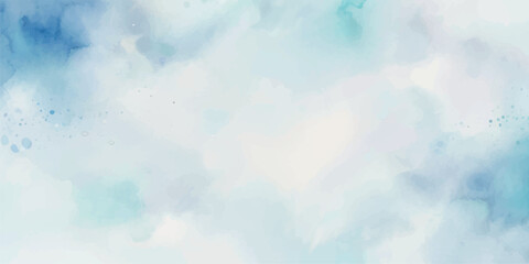 A Soft and Calming Watercolor Illustration of a Light Blue Sky with Gentle, Abstract Clouds, Perfect for Creating a Peaceful and Relaxing Environment, Ideal for Enhancing Your Surroundings with a Sere