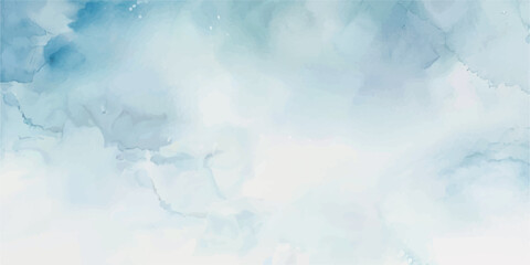 A Tranquil and Soothing Watercolor Artwork of a Light Blue Sky, Filled with Soft, Floating Clouds, Creating a Serene and Peaceful Ambience that Inspires Calm Reflection and Emotional Relaxation.
