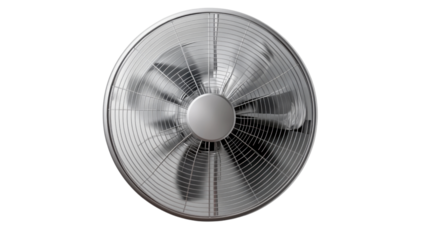 Cool Breeze: Circular fan blades in motion, offering a glimpse into cooling technology 
