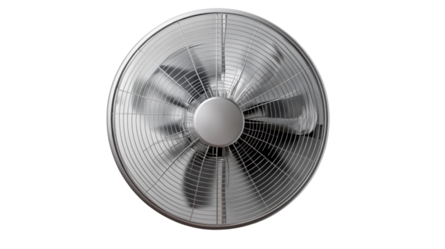 Cool Breeze: Circular fan blades in motion, offering a glimpse into cooling technology 