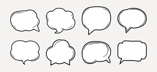 Colorful speech bubble illustration set vector