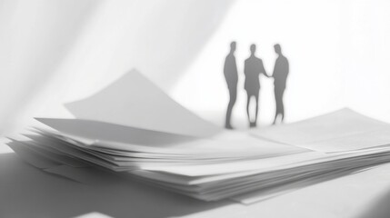 Obraz premium business deal partnership contract agreement documents