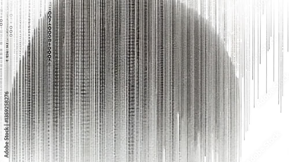 Poster digital matrix of binary code numbers creating a futuristic backdrop generative ai