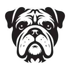 Bulldog Head Vector Illustration Mascot for Sports and Design