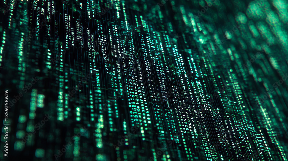 Poster artificial intelligence. observation, data collection and protection. big data concept. computer min