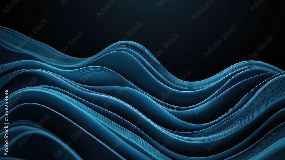 Poster abstract texture concept. abstract blue wave like texture with soft gradients