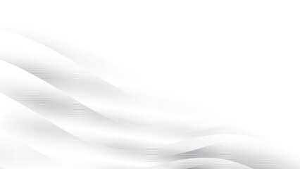 Obraz premium Abstract white and gray color, modern design stripes background with round shape and straight lines. Vector illustration.