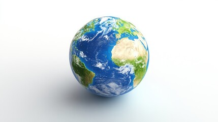 Fototapeta premium Our Blue Planet: A 3D Render of Earth
