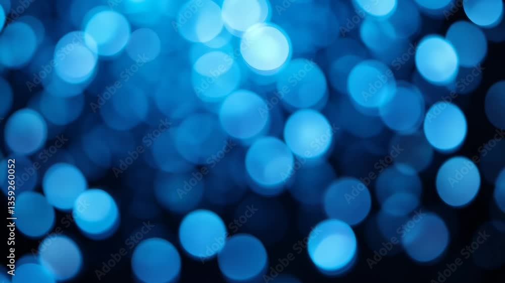 Poster abstract blue bokeh light circles on dark background creating blurred effect