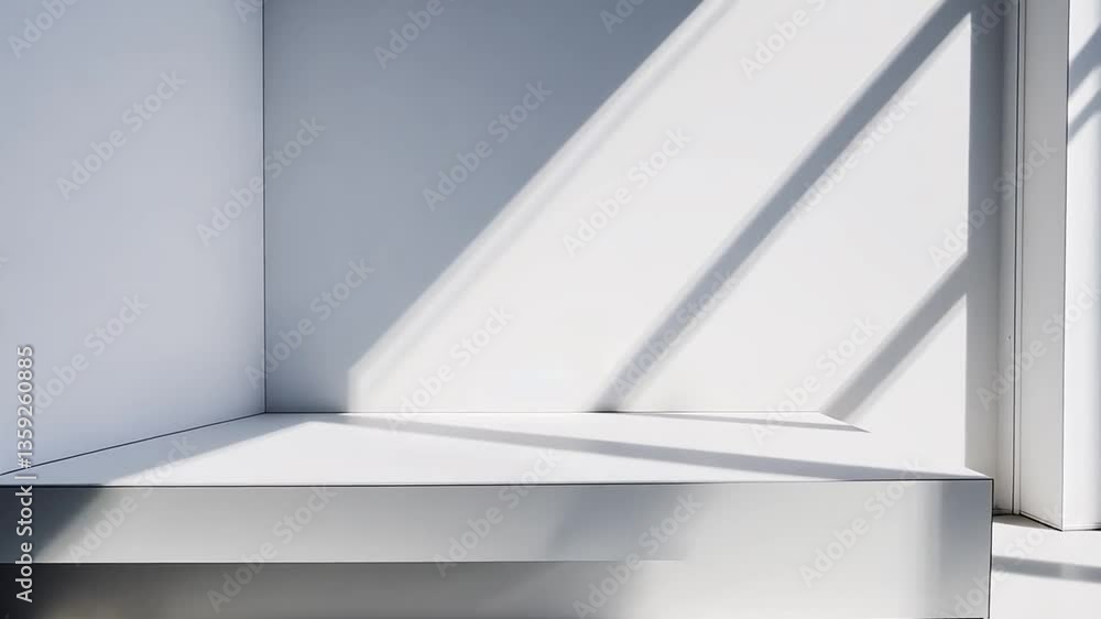 Poster elegant display platform in modern studio with spotlight gradient generative ai