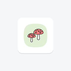 Mushroom, vector, pixel perfect, illustrator file