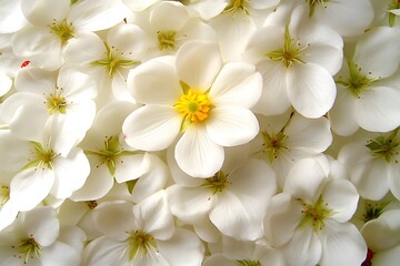 Fototapeta premium Stunning Closeup of Delicate White Flowers Blossom
