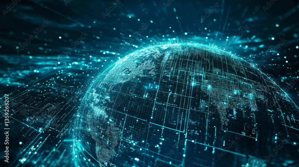 Aufkleber digital data protection. internet security in the global network. concept cyberspace of the future. 