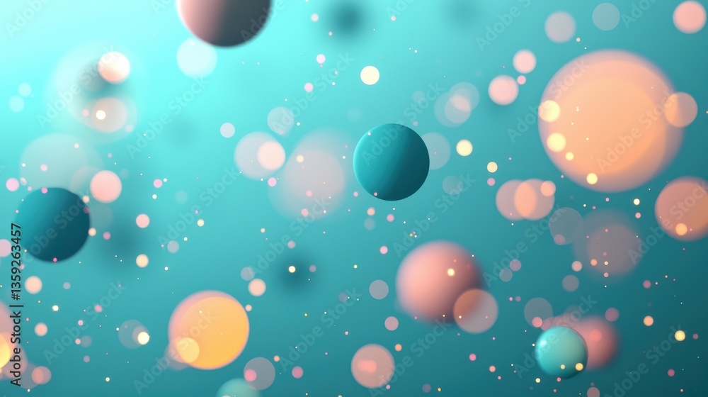 Poster abstract texture concept. soft abstract bokeh texture with glowing orbs