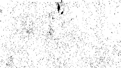 Distressed black texture. Dark grainy texture on white background. Dust overlay textured. Grain noise particles. Rusted white effect. Grunge design elements. Vector illustration, 