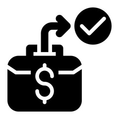 Execution, Business Execution, Business Glyph Solid Icon
