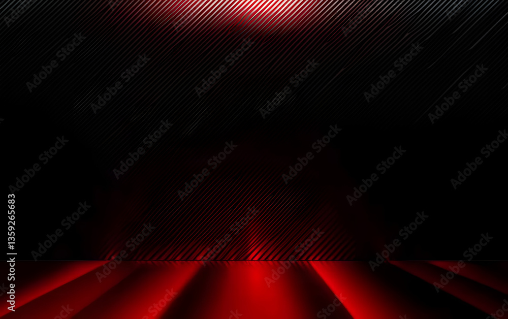 Poster abstract red and black are light pattern with the gradient is the with floor wall metal texture soft