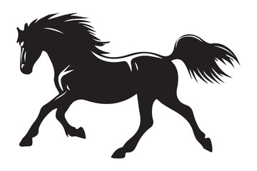 Majestic Black Horse Silhouette Artwork A Symbol of Freedom and Power