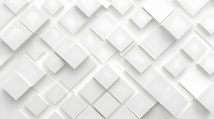 Fototapeta premium Abstract White Square Pattern Background