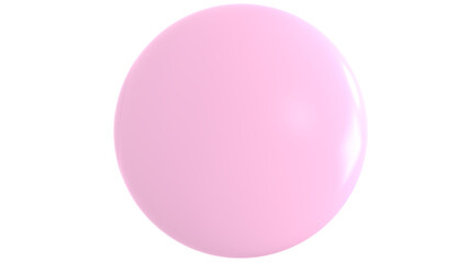 pink realistic sphere transparent background