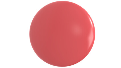red realistic sphere transparent background