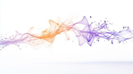 Fototapeta premium Colorful Smoke Flowing in Abstract Swirls of Orange and Purple