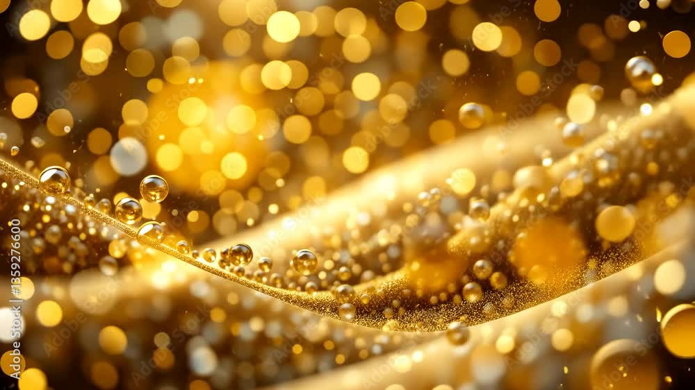 Poster abstract gold bokeh background with sparkling light and shimmering texture