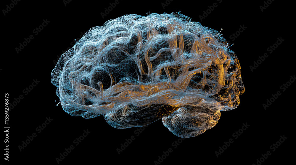 Poster artificial neural networks. electrical impulses in the network. information processing by artificial