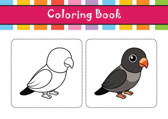  Stunning Black-Cheeked Lovebird Bird Illustration