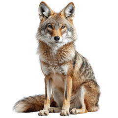 Fototapeta premium a coyote isolated on white background.