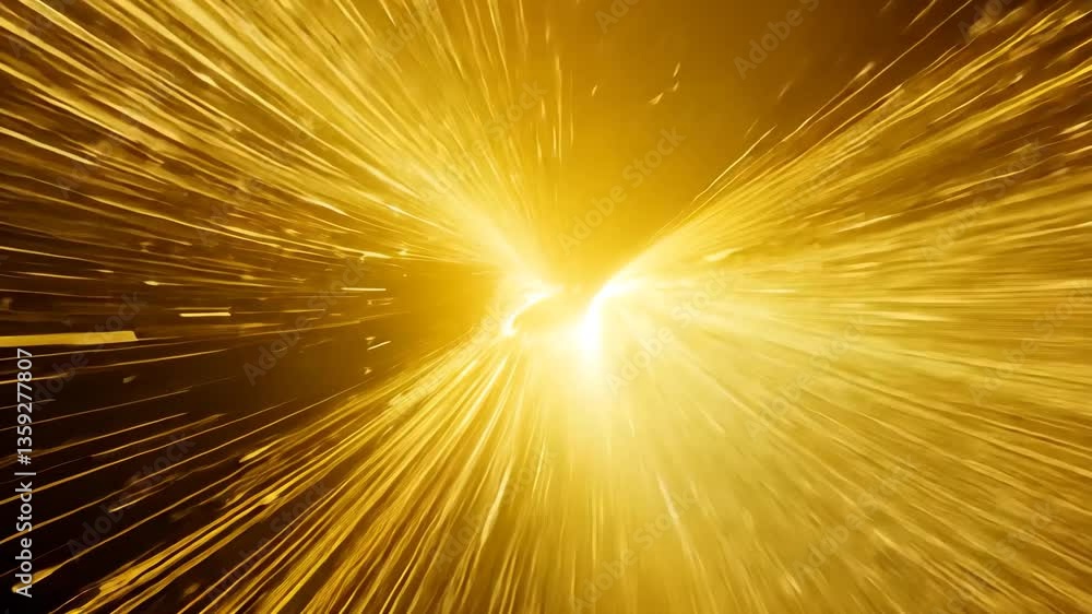 Aufkleber abstract golden light trails expanding outward creating a dynamic background design