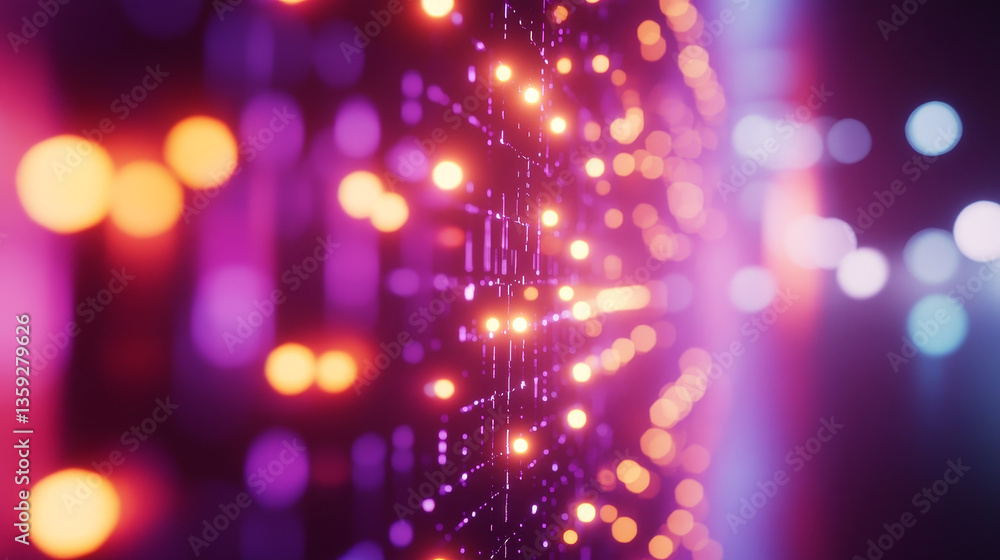 Poster artificial neural network. big data concept. artificial intelligence in the technology of the future