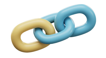 Obraz premium Isolated Interconnected Chain Links Symbolizing Connection and Unity