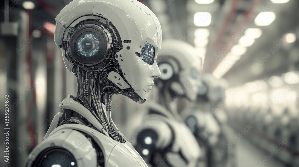 Poster artificial intelligence in the global network. digital technologies of the future. computer mind con