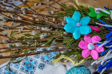 Easter regional palm, traditional regional colorful palm.