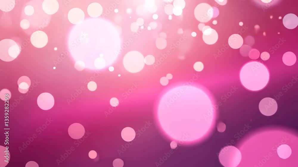 Aufkleber abstract pink bokeh background with soft light and glowing circles