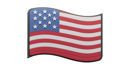 Isolated American Flag Symbolizing Patriotism and Independence