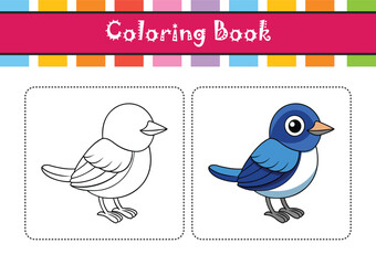  Charming Blue-Lored Antbird Bird Illustration