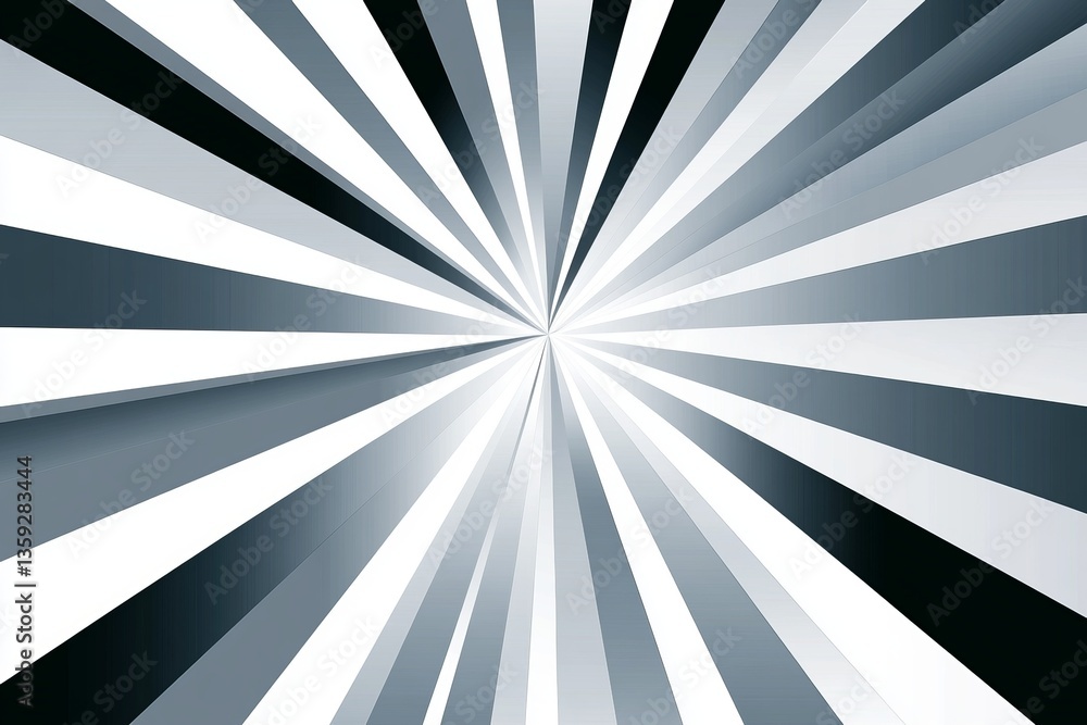 Poster a black and white photo of a spiral with white lines. simple, elegant gradient background in gray to