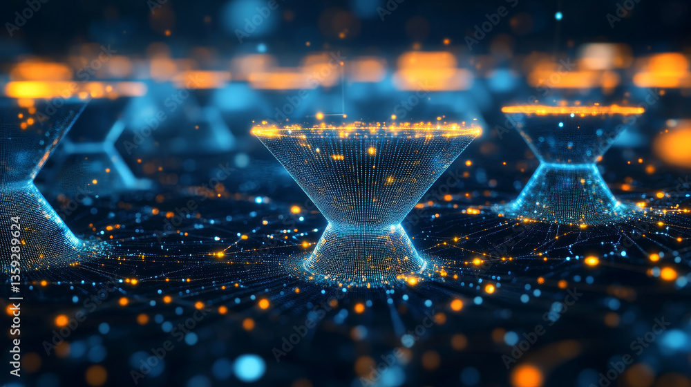 Aufkleber streaming data of digital mega corporations. cyber business and crypto analytics. 3d illustration of