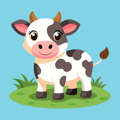 funny cow cartoon