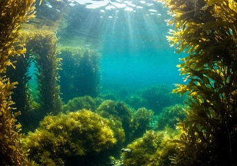 Fototapeta premium Kelp Forest Underwater