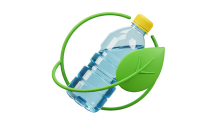 Isolated Recycle water bottle